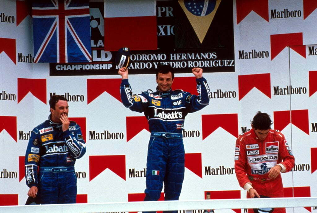 Mansell, Patrese Senna GP do México 1991