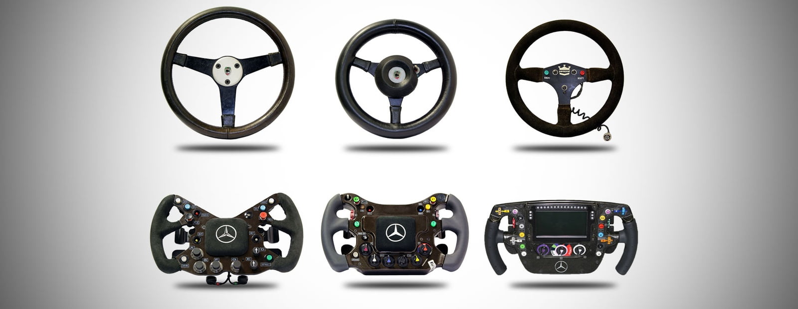 A evolução do volante de F1