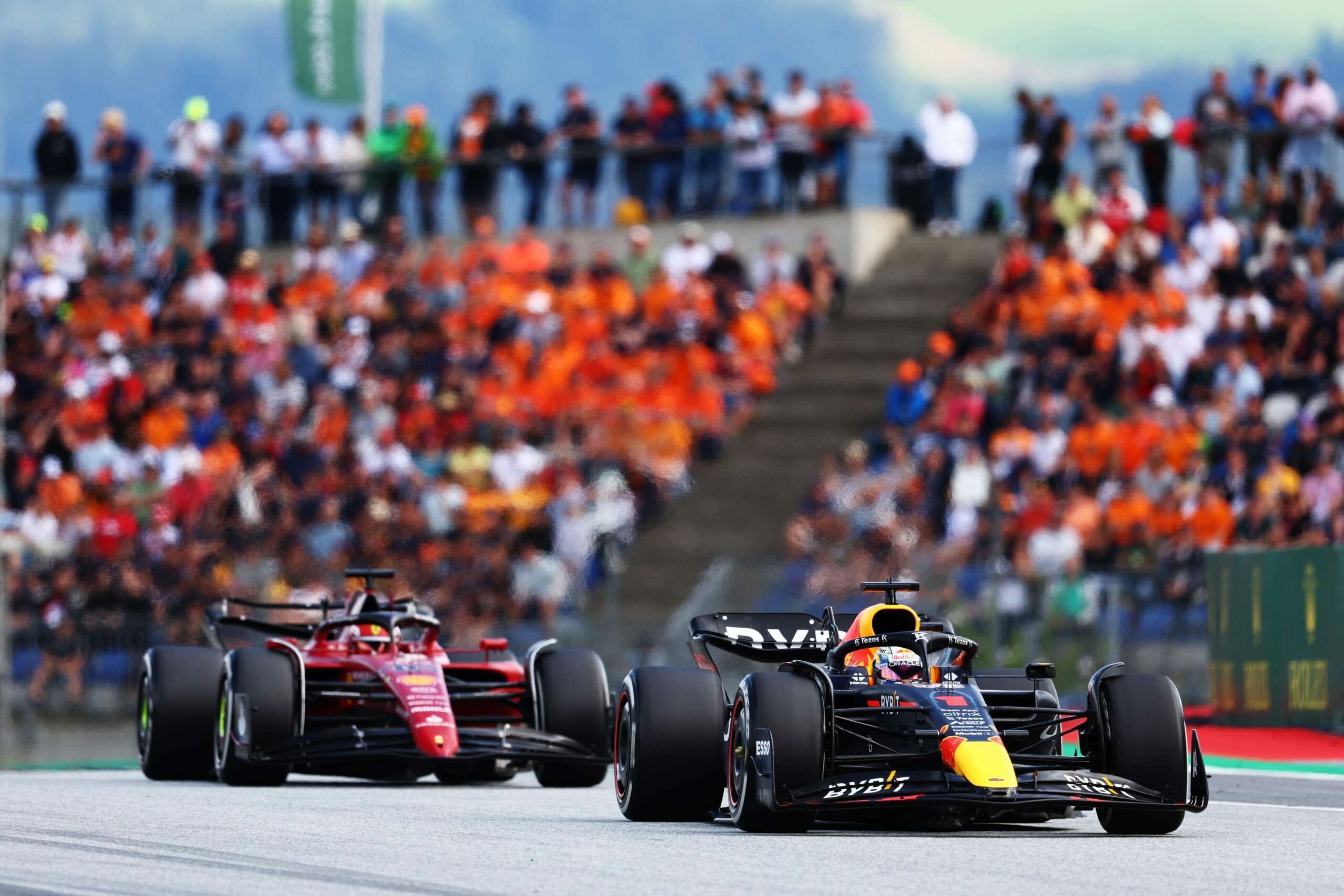 Max Verstappen And Charles Leclerc At F1 Grand Prix Of Austria ...