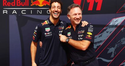 Christian Horner and Daniel Ricciardo embrace, as the Team announces the Australian will return to the Team // Red Bull Racing / Red Bull Content Pool // SI202211230273 // Usage for editorial use only //