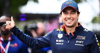 Checo Perez MELBOURNE, AUSTRALIA - MARCH 24: Sergio Perez of Mexico and Oracle Red Bull Racing greets fans on the Melbourne Walk prior to the F1 Grand Prix of Australia at Albert Park Circuit on March 24, 2024 in Melbourne, Australia. (Photo by Quinn Rooney - Formula 1/Formula 1 via Getty Images) // Getty Images / Red Bull Content Pool // SI202406040921 // Usage for editorial use only //