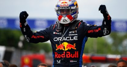 MONTREAL, QUEBEC - JUNE 09: Race winner Max Verstappen of the Netherlands and Oracle Red Bull Racing celebrates in parc fermem during the F1 Grand Prix of Canada at Circuit Gilles Villeneuve on June 09, 2024 in Montreal, Quebec. (Photo by Chris Graythen/Getty Images) // Getty Images / Red Bull Content Pool // SI202406090996 // Usage for editorial use only //