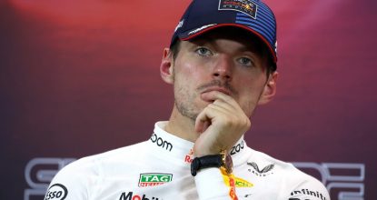 SINGAPORE, SINGAPORE - SEPTEMBER 21: Second placed qualifier Max Verstappen of the Netherlands and Oracle Red Bull Racing attends the press conference after qualifying ahead of the F1 Grand Prix of Singapore at Marina Bay Street Circuit on September 21, 2024 in Singapore, Singapore. (Photo by Clive Rose/Getty Images) // Getty Images / Red Bull Content Pool // SI202409210447 // Usage for editorial use only //