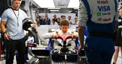 SINGAPORE, SINGAPORE - SEPTEMBER 22: Daniel Ricciardo of Australia and Visa Cash App RB climbs into the cockpit of his VCARB 01 prior to  the F1 Grand Prix of Singapore at Marina Bay Street Circuit on September 22, 2024 in Singapore, Singapore. (Photo by Rudy Carezzevoli/Getty Images) // Getty Images / Red Bull Content Pool // SI202409220476 // Usage for editorial use only //