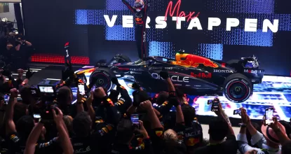 LUSAIL CITY, QATAR - NOVEMBER 30: Race winner Max Verstappen of the Netherlands and Oracle Red Bull Racing celebrates in parc ferme during the F1 Grand Prix of Qatar at Lusail International Circuit on November 30, 2025 in Lusail City, Qatar. (Photo by Lars Baron/LAT Images) // Getty Images / Red Bull Content Pool // SI202511300553 // Usage for editorial use only //