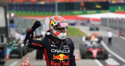 SPIELBERG, AUSTRIA - JULY 02: Race winner Max Verstappen of the Netherlands and Oracle Red Bull Racing celebrates in parc ferme during the F1 Grand Prix of Austria at Red Bull Ring on July 02, 2023 in Spielberg, Austria. (Photo by Peter Fox/Getty Images) // Getty Images / Red Bull Content Pool // SI202307020564 // Usage for editorial use only //